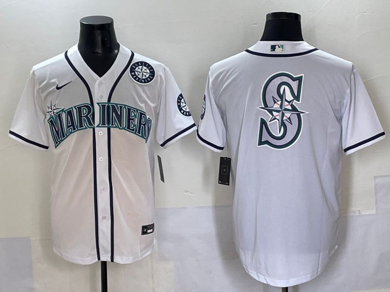 Men 2025 Seattle Mariners Blank White Game Nike MLB Jersey style 9->seattle mariners->MLB Jersey